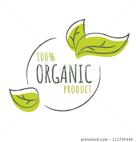 Organic product label 111795448