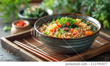 傳統日本蕎麥麵和烏龍麵套餐 111795977