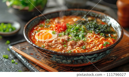 Traditional Japanese soba and udon set meal 111796027