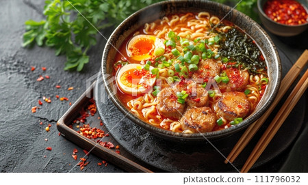 Traditional Japanese soba and udon set meal Traditional Japanese soba and udon set meal 111796032