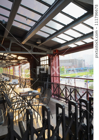 Red brick warehouse in Yokohama, Japan 111796678