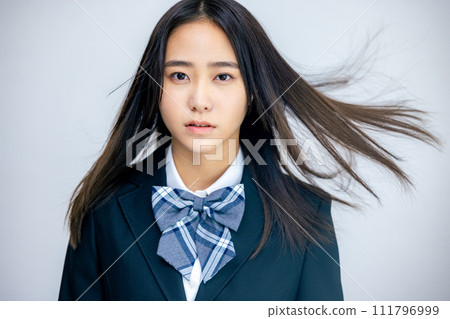High school girl serious advertising image High school girl serious advertising image 111796999