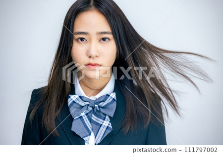 High school girl serious advertising image 111797002