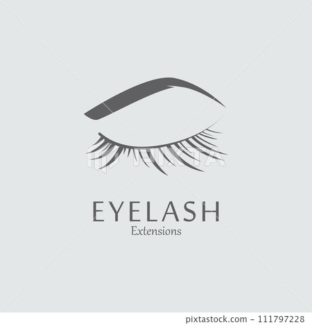 Vector Eyelash Logo Luxury Design 111797228