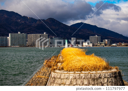 [Lake Biwa Scenery] Hamaotsu - Walking through Konan where the majestic clouds and the increasing cold of winter 111797977