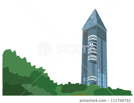 Illustration of Higashiyama Sky Tower Observation Deck Illustration of Higashiyama Sky Tower Observation Deck 111798782