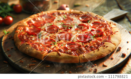 新鮮出爐的披薩食物圖像 新鮮出爐的披薩食物圖像 111798821