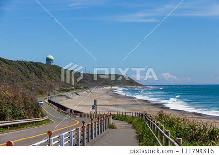 禦前崎，靜岡縣禦前崎市，禦前崎燈塔和太平洋風光 111799316