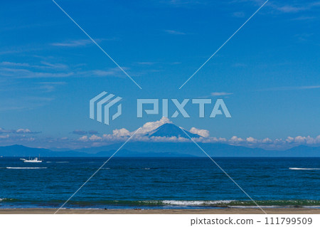 靜岡縣禦前崎市禦前崎市禦前崎海洋公園的富士山風景 靜岡縣禦前崎市禦前崎市禦前崎海洋公園的富士山風景 111799509