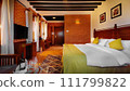 hotel room with bed and chairs 111799822