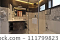 hotel room with bed and chairs 111799823