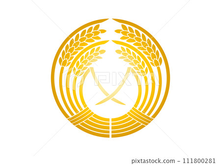 Folded leaf rice gold Folded leaf rice gold 111800281