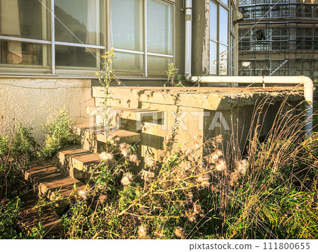 Closed school building 111800655