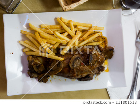 Pork knuckle with mushrooms Pork knuckle with mushrooms 111801518