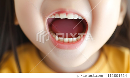 年輕女孩的健康牙齒“AI生成圖像” 年輕女孩的健康牙齒“AI生成圖像” 111801814