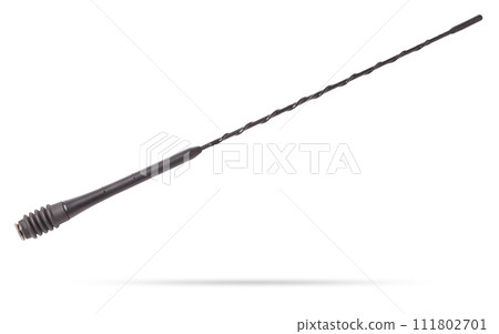 Close view of external radio antenna of a car. Spare parts for vehicle catalog. Close view of external radio antenna of a car. Spare parts for vehicle catalog. 111802701