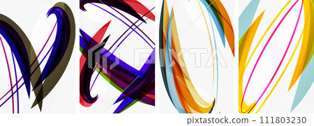 Abstract colorful wave posters for wallpaper, business card, cover, poster, banner, brochure, header, website 111803230
