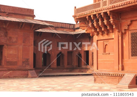 印度阿格拉附近法塔赫布爾西格里法院區的風景 印度阿格拉附近法塔赫布爾西格里法院區的風景 111803543