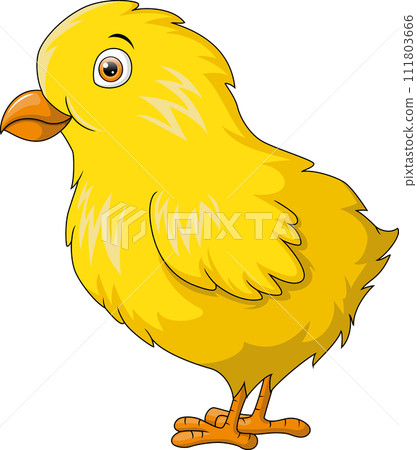 Cute little chick cartoon on white background Cute little chick cartoon on white background 111803666