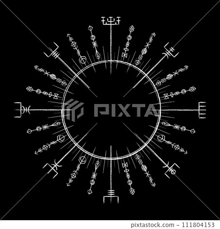 White viking circle symbol 111804153