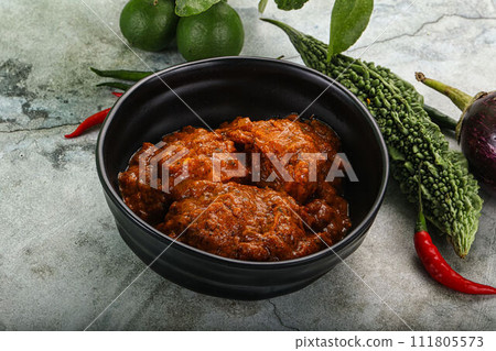 Kashmiri aloo dum - potato stuffed cheese 111805573