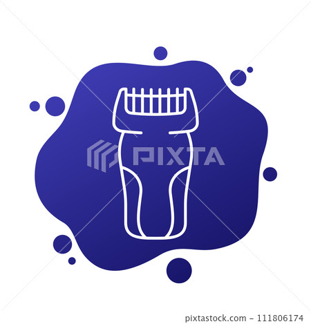 hair trimmer, electric shaver line icon, vector hair trimmer, electric shaver line icon, vector 111806174
