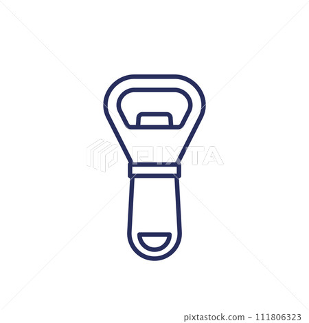 Bottle opener line icon, vector 111806323
