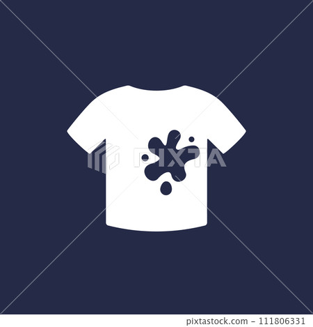 stain on a shirt icon, vector 111806331