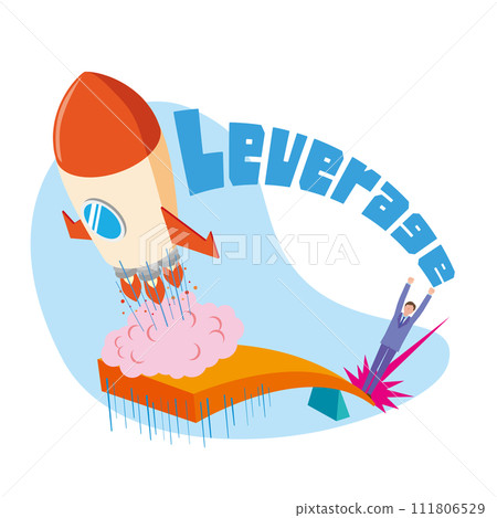 A man launching a rocket with leverage 111806529