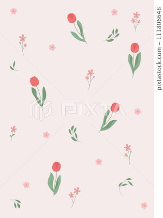 Pattern vector illustration of tulip flowers. 111806648