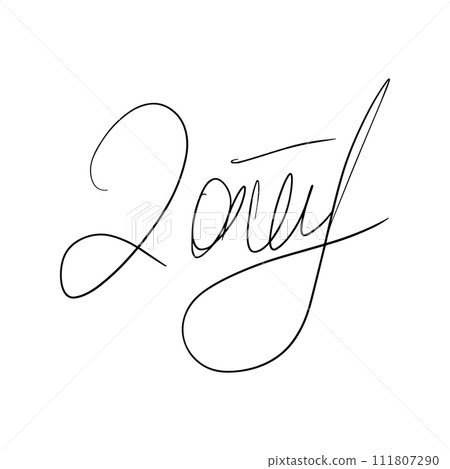 Autograph hand drawn. Handwritten signature. Drawing line scrawl. Autograph hand drawn. Handwritten signature. Drawing line scrawl. 111807290