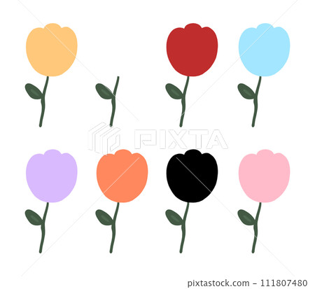 Colorful Flowers Cartoon illustration Colorful Flower Isolated Set Collection Minimal Flower Set Hand Drawn Flowers Set Colorful Flowers Cartoon illustration Colorful Flower Isolated Set Collection Minimal Flower Set Hand Drawn Flowers Set 111807480