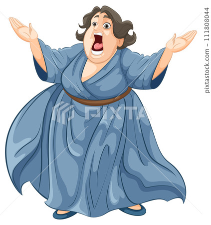 Opera Singer in Mid-Performance 111808044