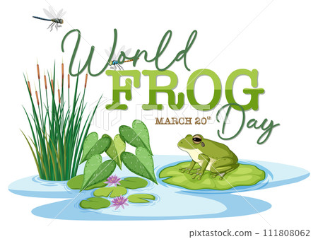 Celebrating World Frog Day Illustration 111808062