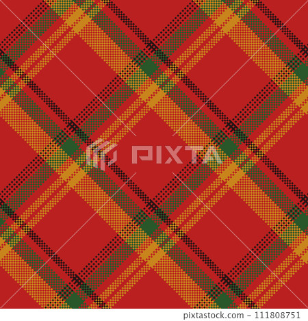 Red, green, black, yellow pixel background checkered. 111808751