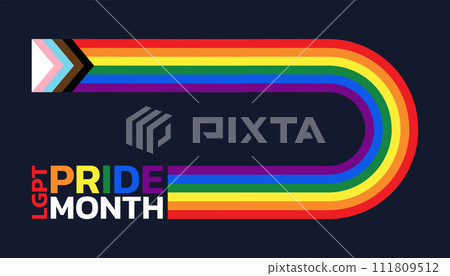 LGBTQ pride rainbow flag 111809512