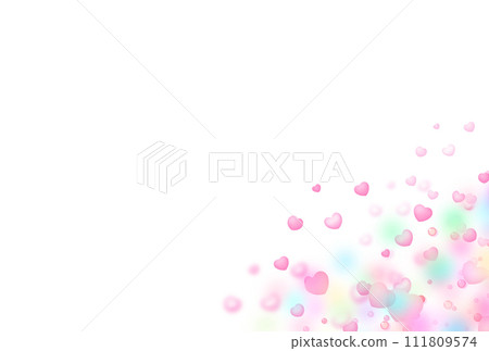 Pop and colorful heart frame 111809574