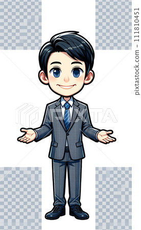 Businessman welcoming customers with a smile 111810451