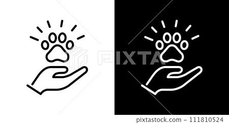 Simple animal protection icon 111810524