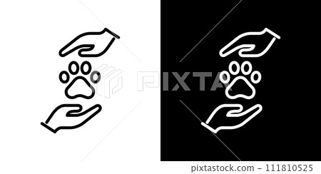 簡單的動物保護圖標 111810525