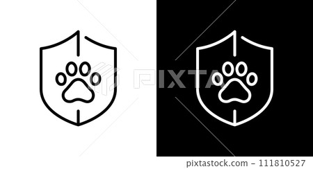 Simple animal protection icon 111810527