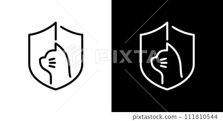 簡單的動物保護圖標 簡單的動物保護圖標 111810544