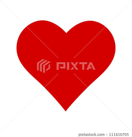 Red heart icon. Symbol of love and Valentine's Day. 111810705