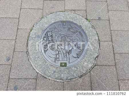 Okayama prefecture, local manhole Okayama prefecture, local manhole 111810762