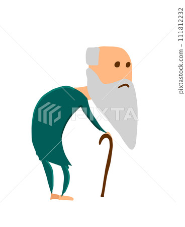 old man. Grandfather. hand drawing. Not AI, Vector illustration 111812232