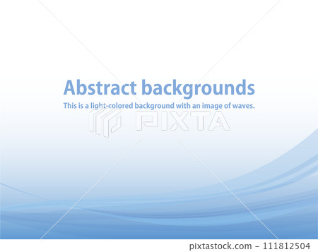 Abstract background material of gently flowing waves_blue Abstract background material of gently flowing waves_blue 111812504