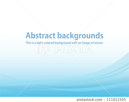 Abstract background material of gently flowing waves_light blue Abstract background material of gently flowing waves_light blue 111812505