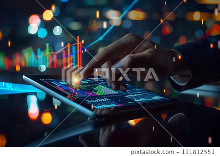 person checking digital data - Stock Illustration [111812551] - PIXTA