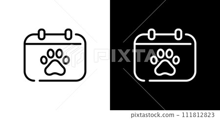 Simple animal hospital calendar icon 111812823