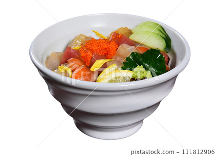 [White background] Seafood bowl made with fresh seafood 111812906